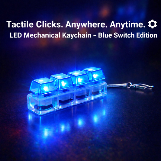 LED Mechanical Keyboard Fidget Clicker 🔥 Stress-Relief Keychain for Adults | Satisfying Click & Glow