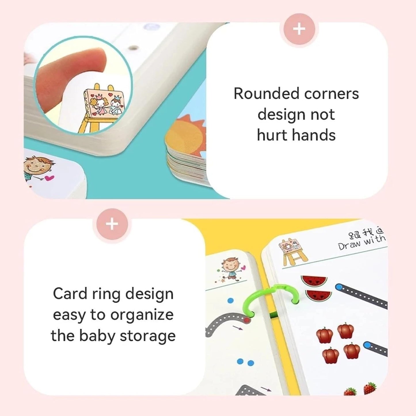 64 Pages Magical Tracing Workbook Set, Hand Writing Pen Control Training Book For Learning To Write The Alphabets & Numbers